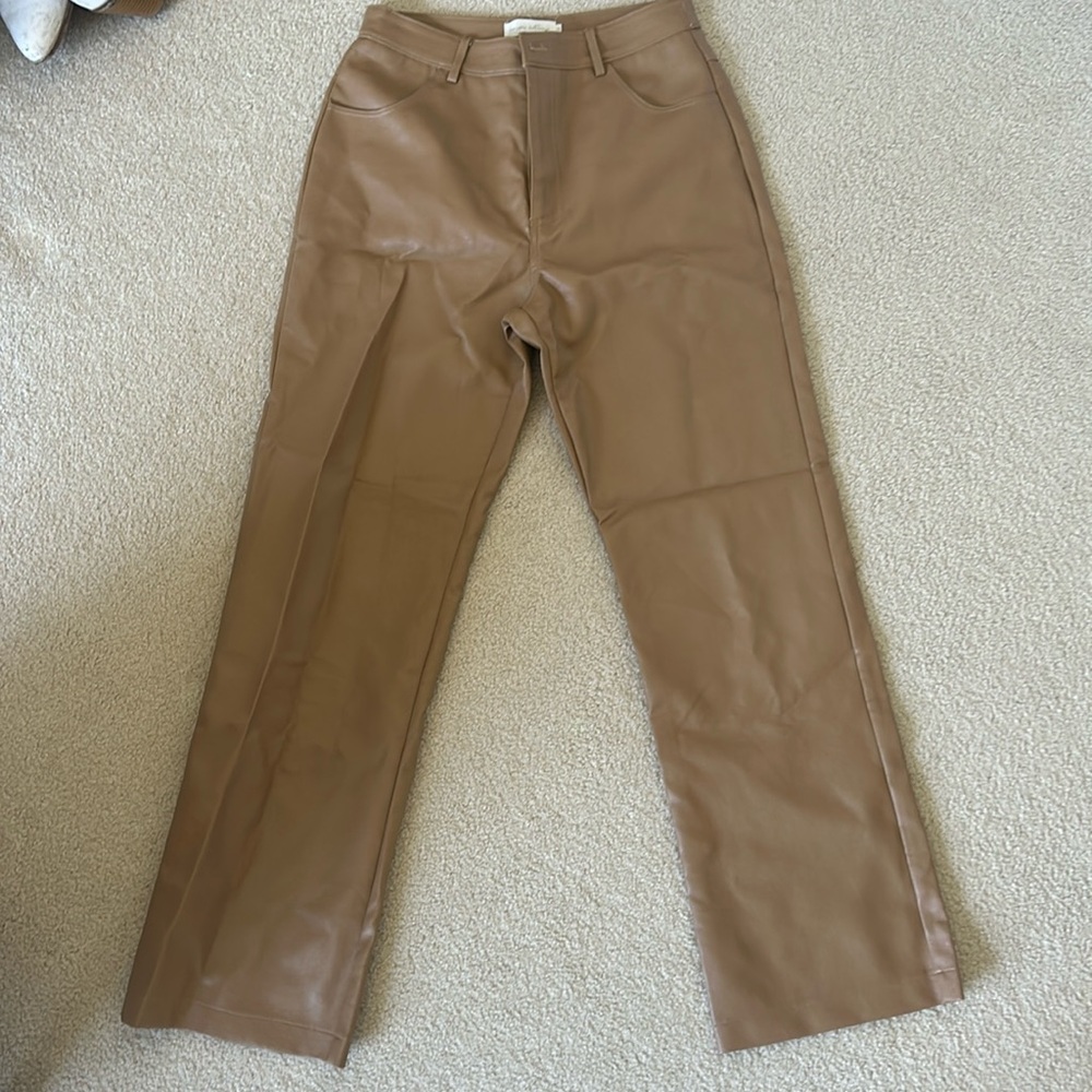 Tan Leather Pants